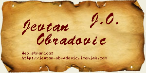 Jevtan Obradović vizit kartica